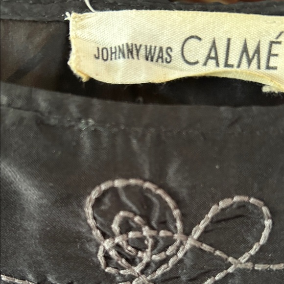 Johnny Was Black Embroidered Top - Picture 2 of 10